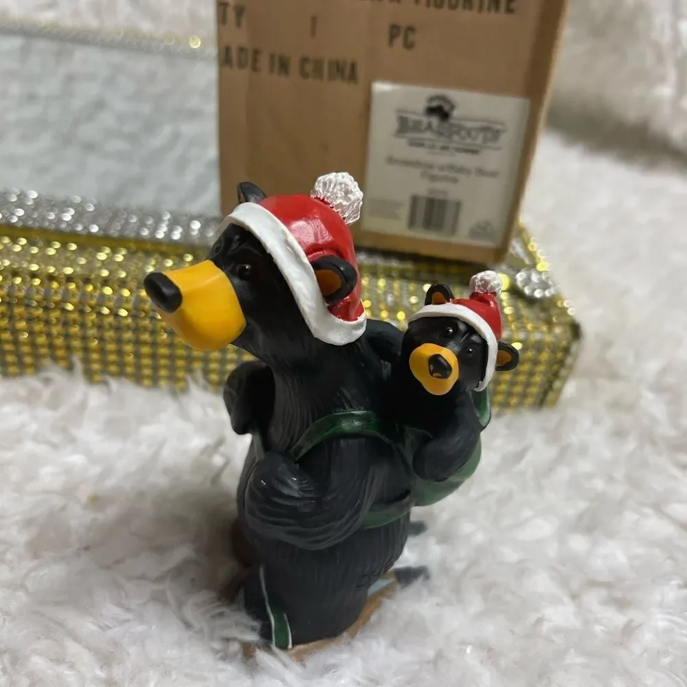NIB BearFoots by Jeff Fleming Snowshoe with Baby Bear Figurine . - Picture 7 of 9